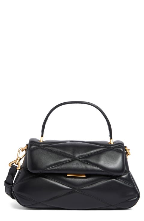 Small Grace Quilted Leather Top Handle Bag