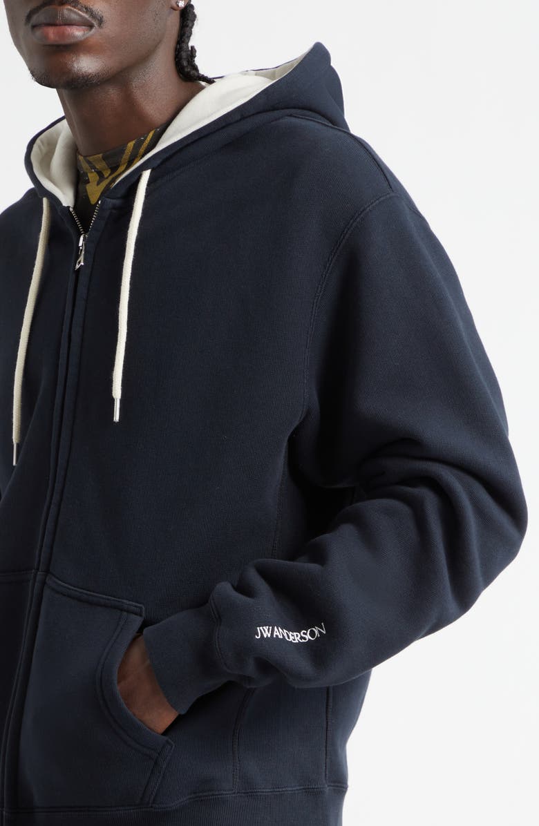 JW Anderson x Guinness French Terry Logo Hoodie, Alternate, color, Washed Black