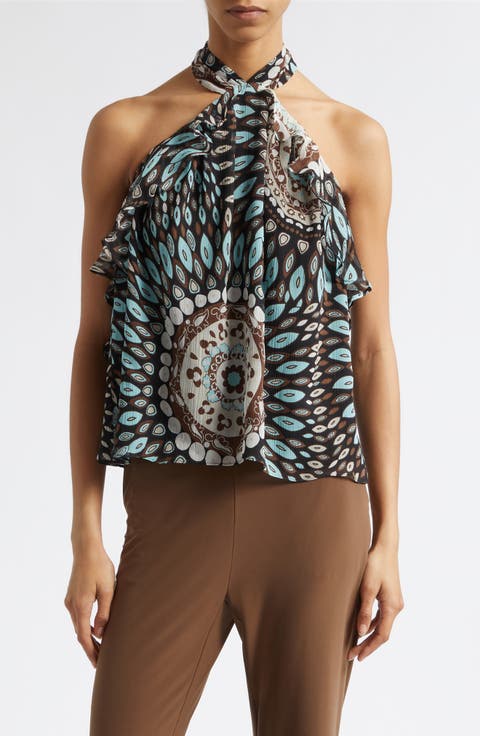 Palma Talia Silk Chiffon Halter Top