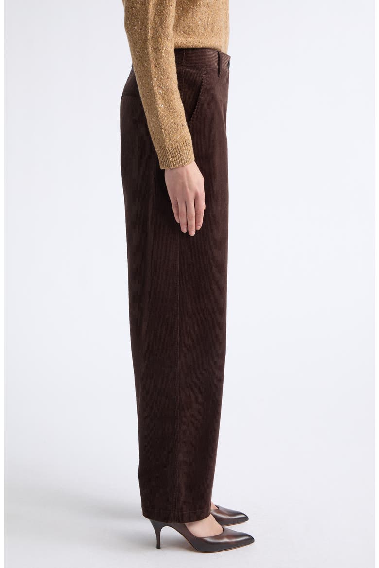 Kent Stretch Corduroy Barrel Leg Pants, Alternate, color, TRUFFLE