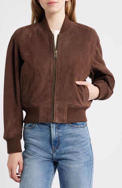 Suede Bomber Jacket