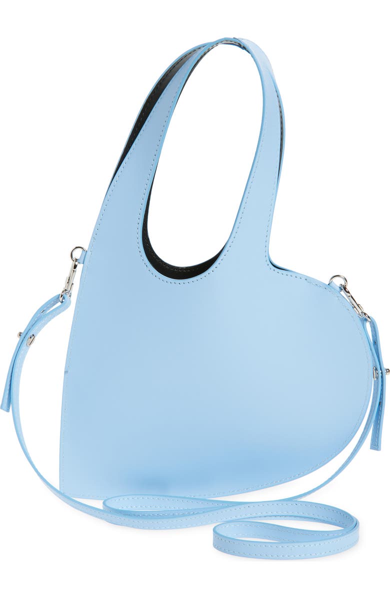 Coperni Mini Heart Leather Belt Bag, Alternate, color, Blue