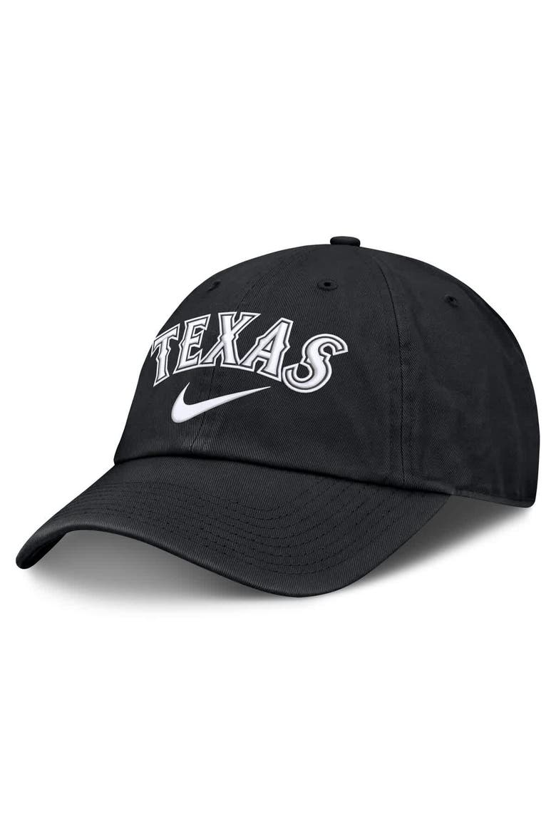 Men's Nike  Black Texas Rangers Primetime Club Adjustable Hat, Main, color, Black