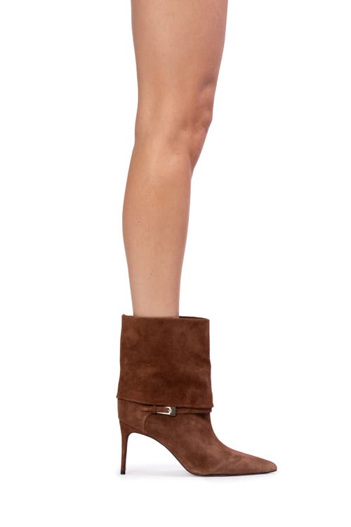Black Suede Studio Simone 80 Suede Boot In Brown