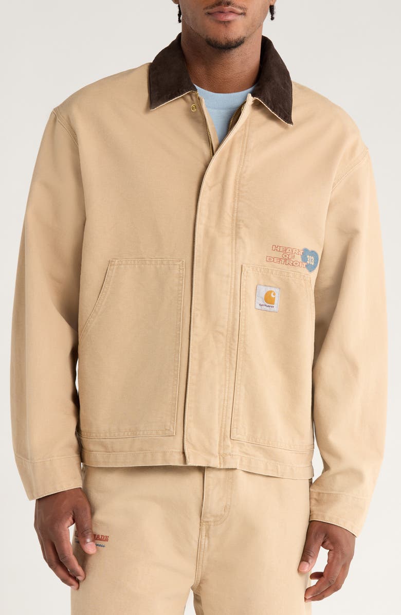 Carhartt Work In Progress OG Arcan Graphic Organic Cotton Canvas Jacket, Alternate, color, Dusty Heather Brown / Tobacco