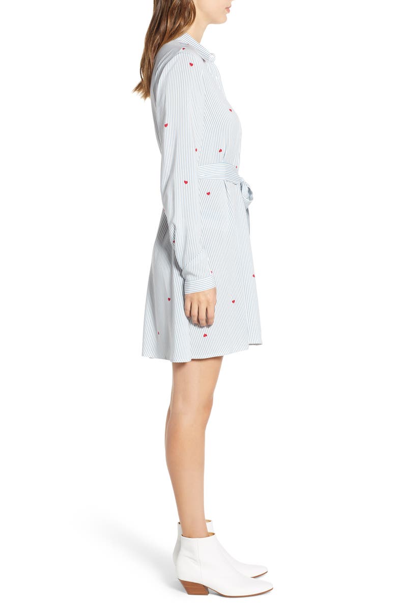 Love, Fire Hattie Heart Shirtdress, Alternate, color,
