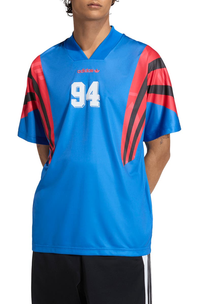 adidas Santiago AOP Infill Soccer Jersey, Main, color, Blue/ /
