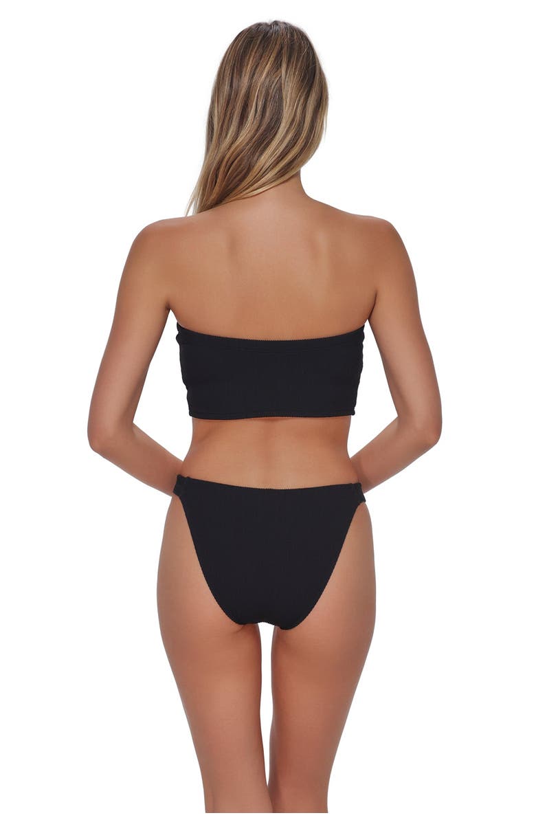Pacifica by Sunsets Shellie Tube Top Bikini Swimsuit, Alternate, color, Black Pacifica Rib