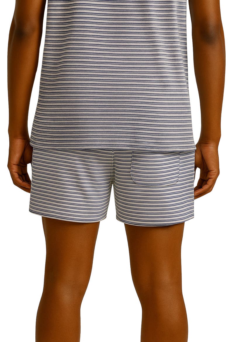 Vacay Stripe Drawstring Shorts, Alternate, color, BLUE/ WHITE