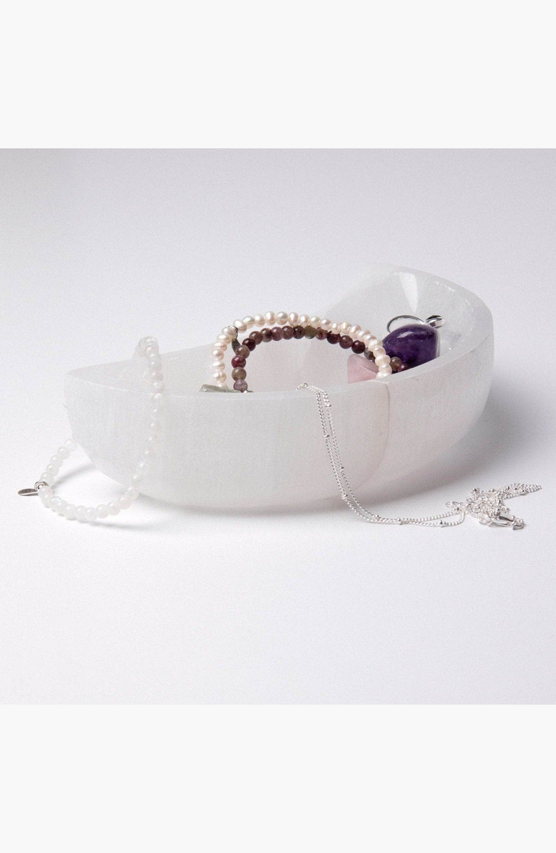 Tiny Rituals Selenite Moon Recharging Bowl, Alternate, color, Selenite