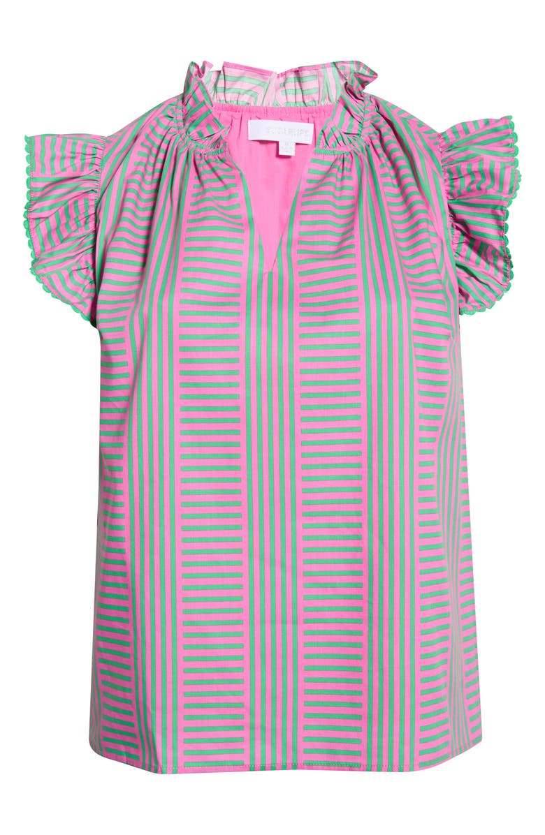 SUGARLIPS Valda Stripe Ruffle Top, Main, color,