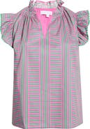 SUGARLIPS Valda Stripe Ruffle Top