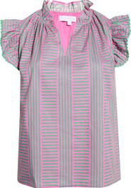SUGARLIPS Valda Stripe Ruffle Top
