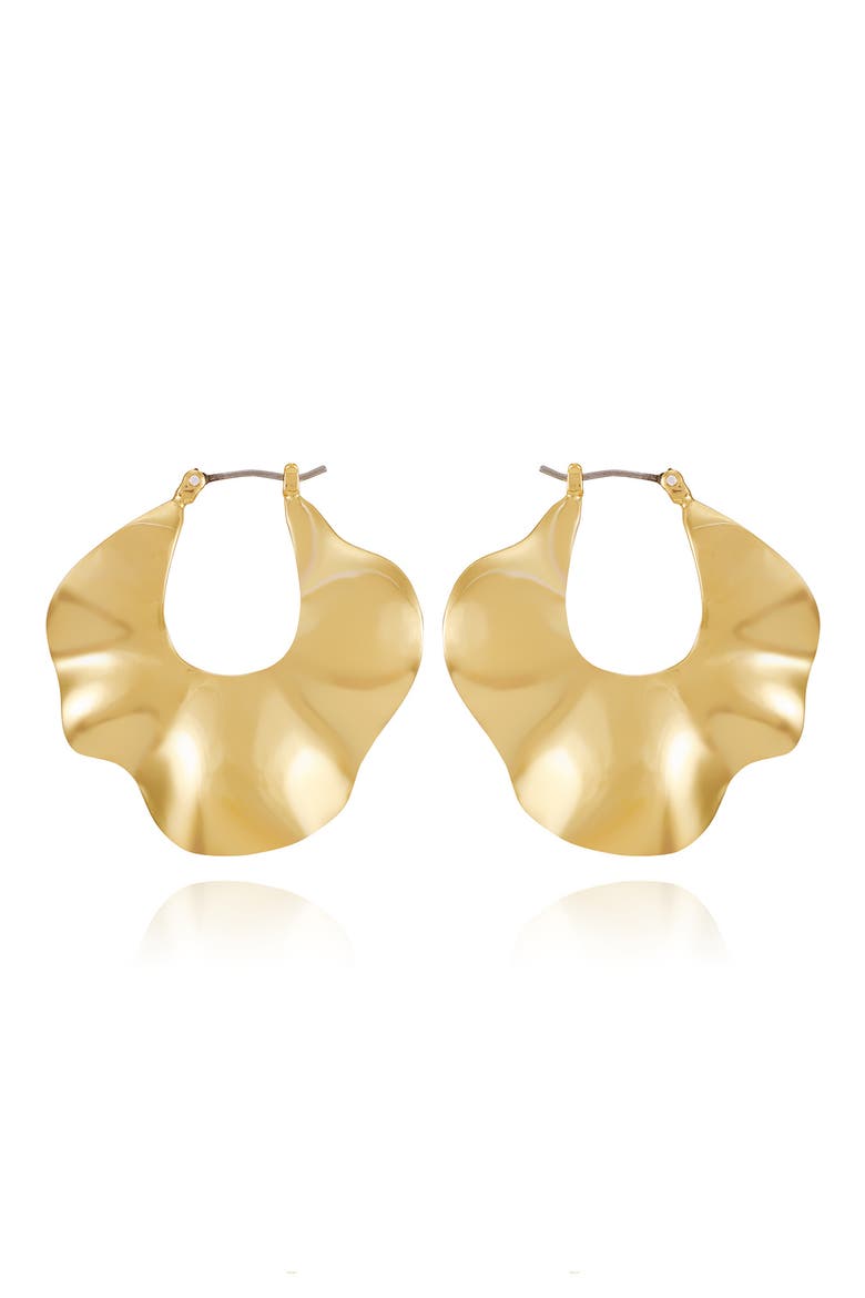 Twist Hoop Earrings, Main, color, GOLD