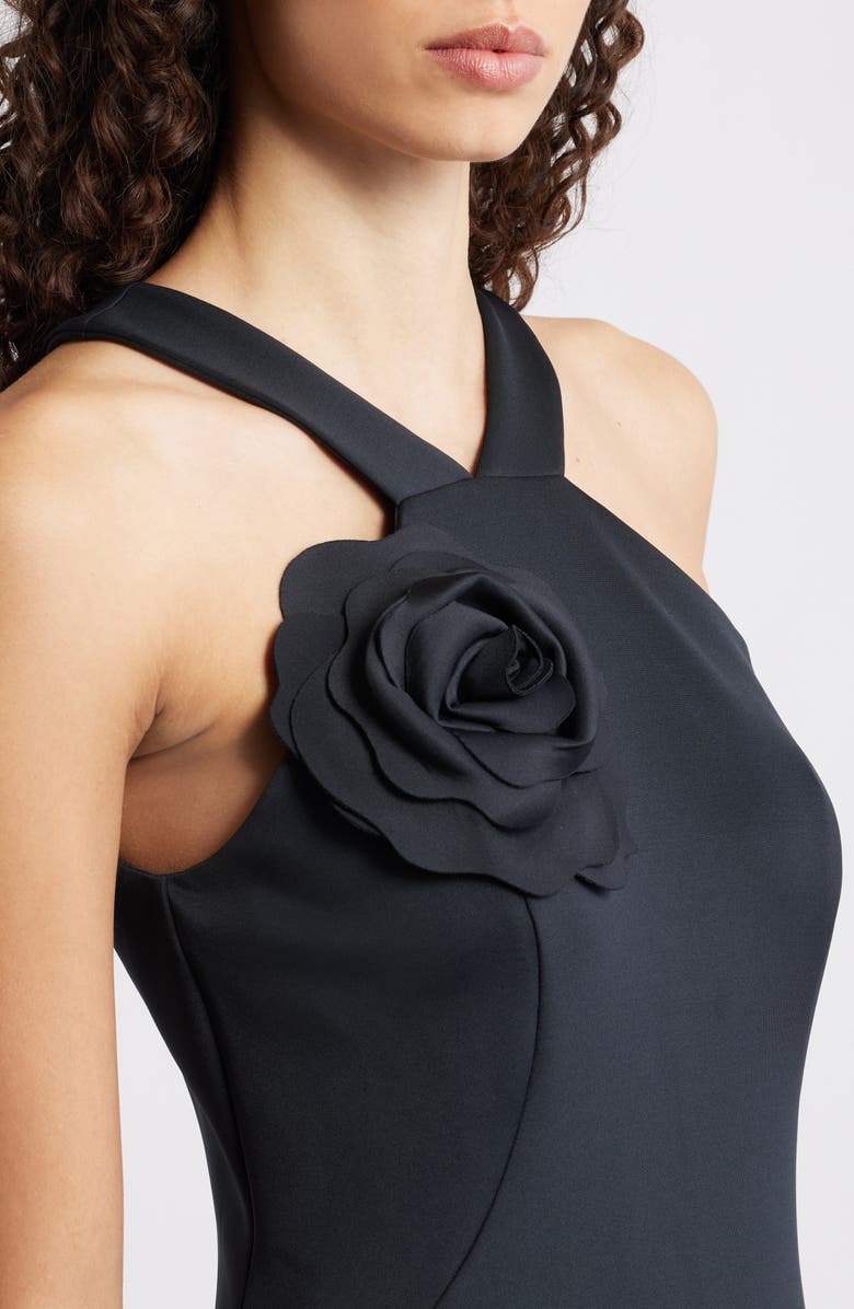 Lilly Pulitzer<sup>®</sup> Gianna Rosette Halter Maxi Dress, Alternate, color, Noir