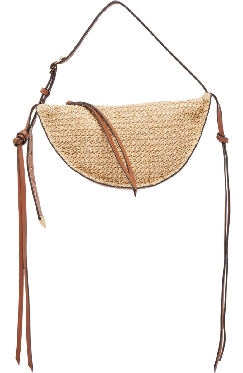 Dolce Vita Monaco Raffia Shoulder Bag, Main, color, Natural