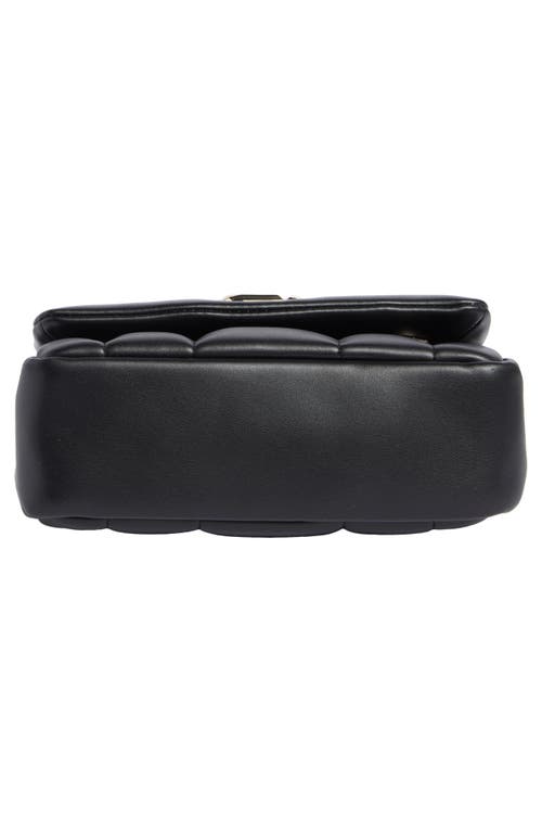 Hugo Boss Boss Icon Quilted Faux Leather Shoulder Bag In Black