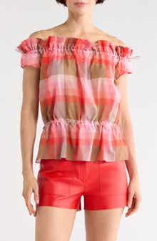 Longchamp Off-the-Shoulder Cotton Top