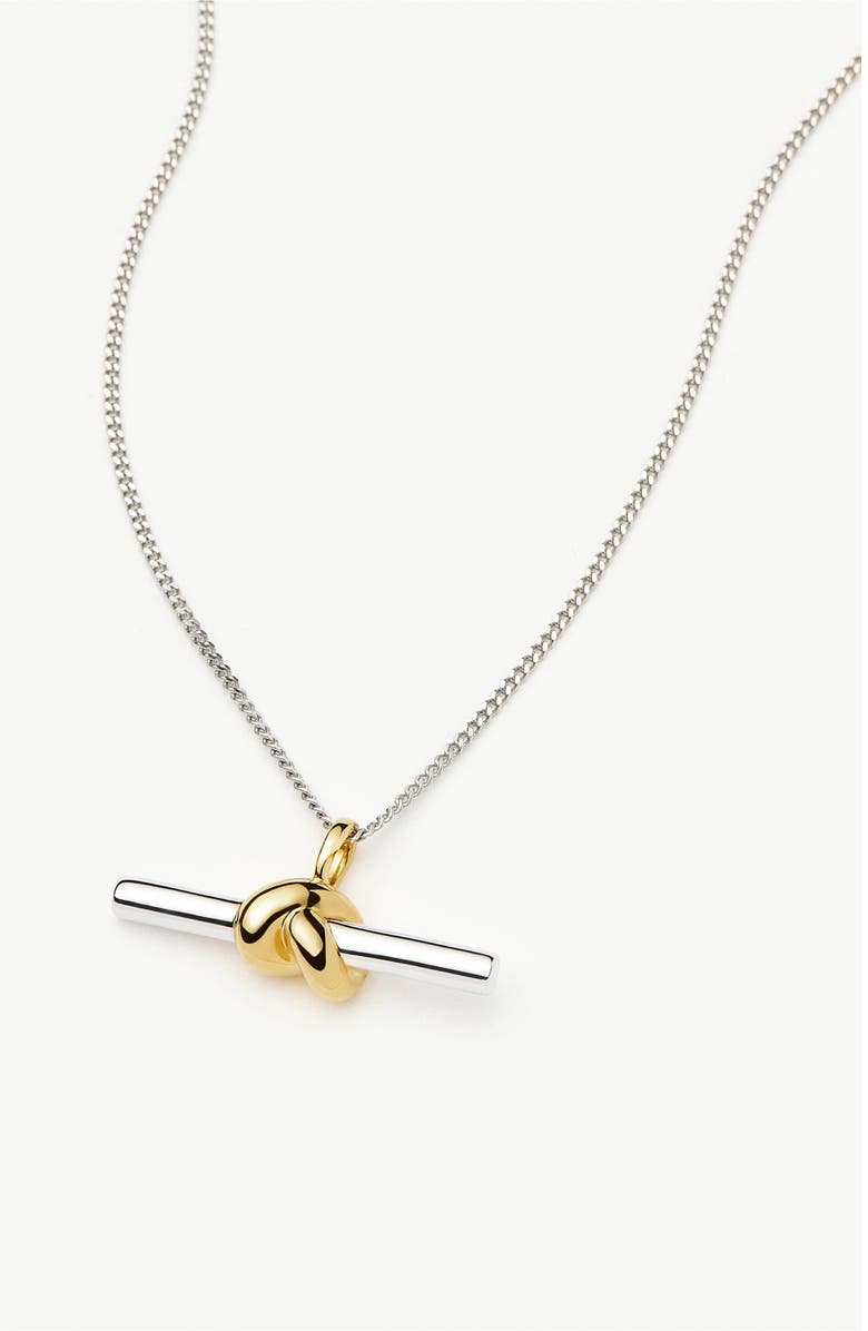 Missoma x Lucy Williams T-Bar Knot Pendant Necklace, Alternate, color, Gold