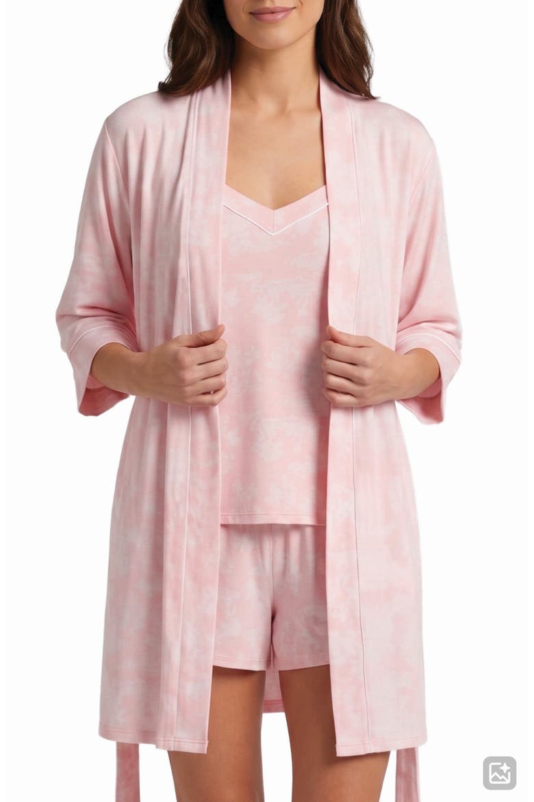 Martha Short Pajamas & Robe Set, Main, color, PINK