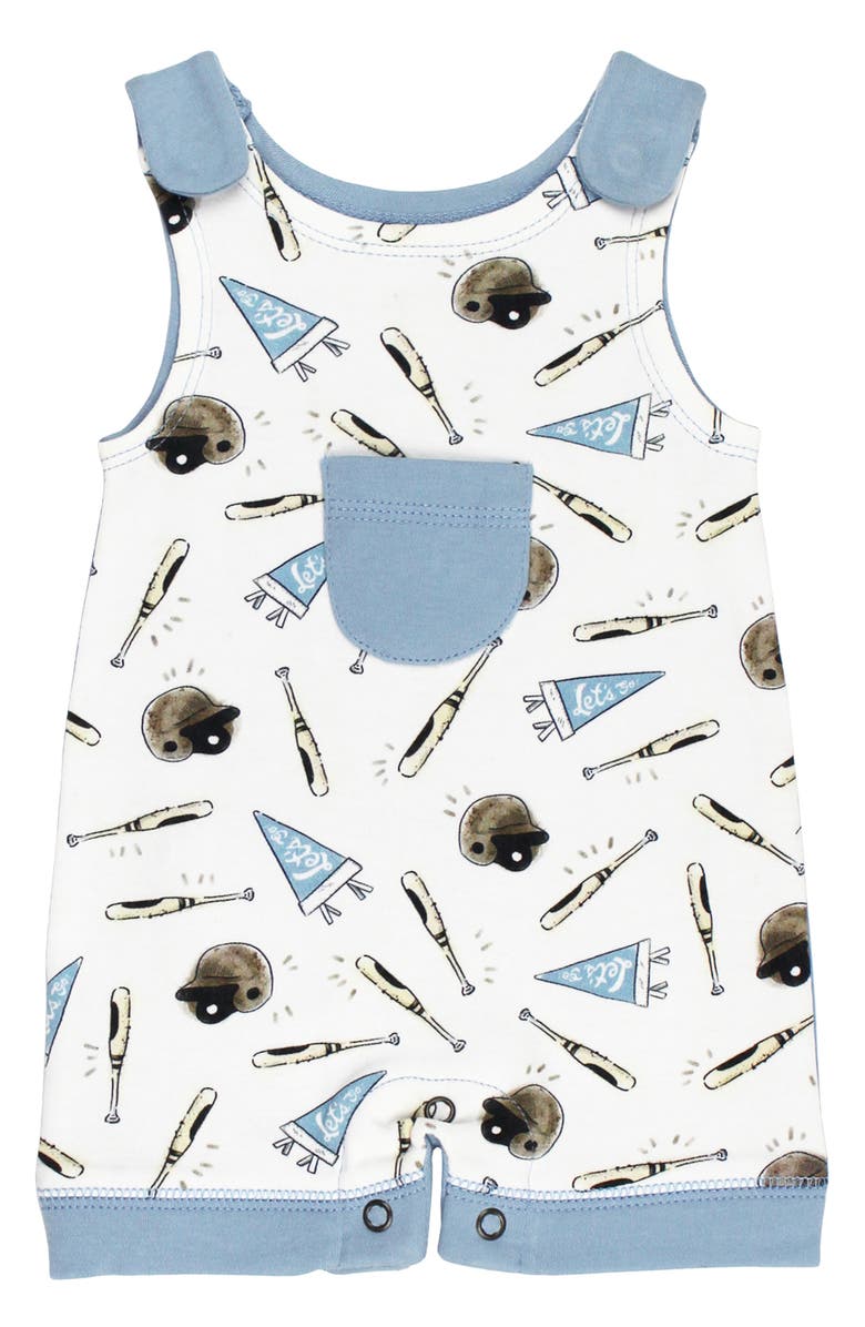 L'ovedbaby Print Sleeveless Organic Cotton Pocket Romper, Main, color, Let's Go