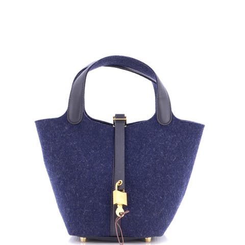 Picotin Lock Bag Felt with Leather PM