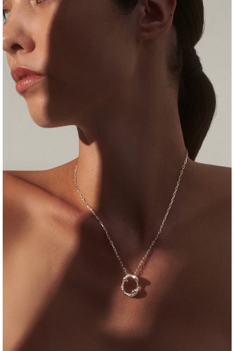 Eos Pendant Necklace, Alternate, color, SILVER