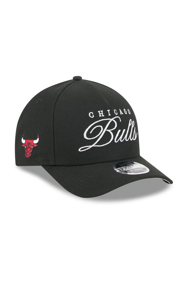 New Era Men's New Era Black Chicago Bulls 2025 NBA Draft M-Crown A-Frame 9FORTY Adjustable Hat, Main, color, Black