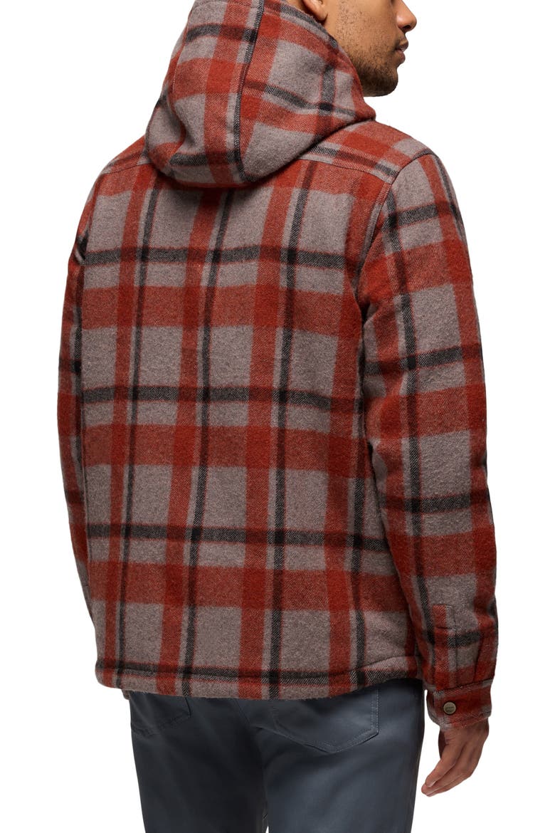 Asgard Hooded Flannel Shirt Jacket, Alternate, color, PEWTER