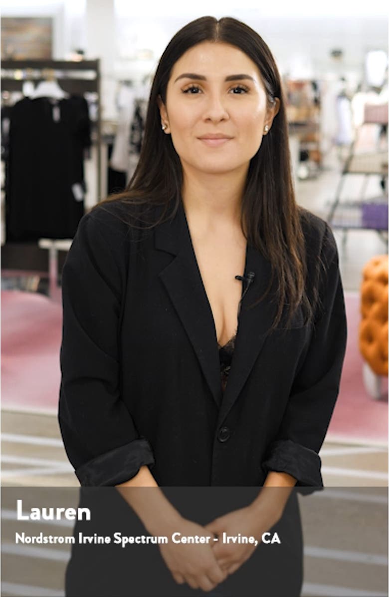 Floral Halter Neck Cotton Denim Dress, sales video thumbnail