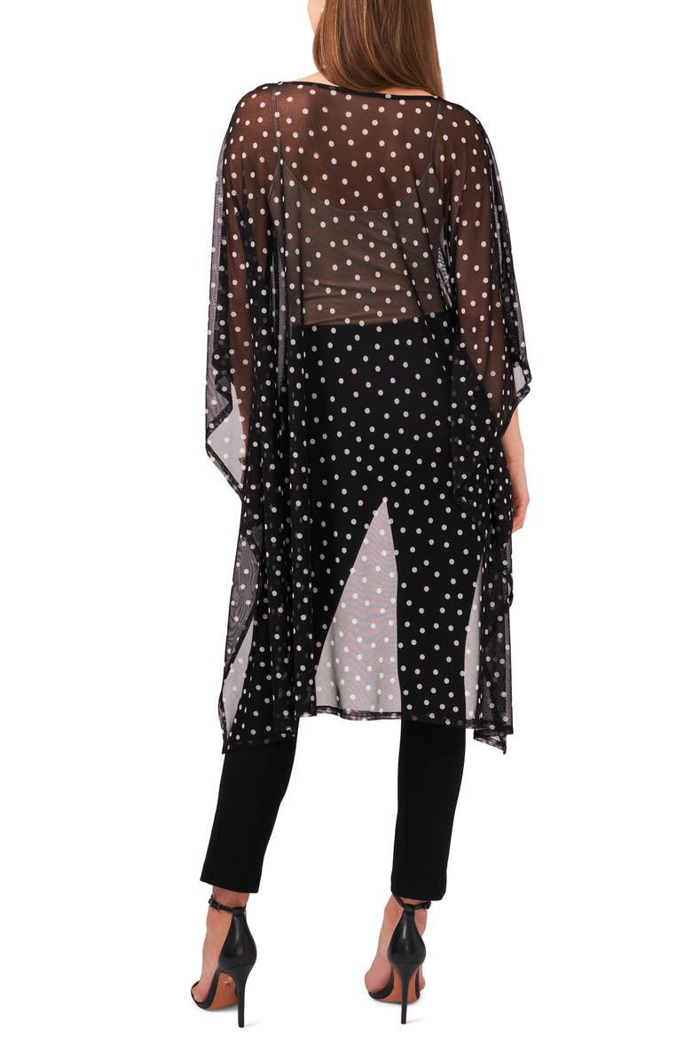 Long Overlay Sheer Mesh Cape, Alternate, color, BLACK