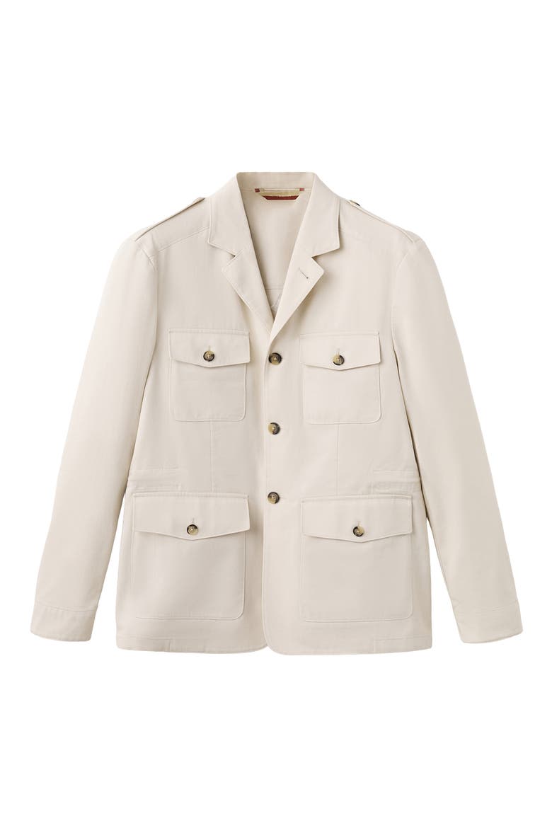 Slim Fit Cotton Jacket, Alternate, color, BEIGE
