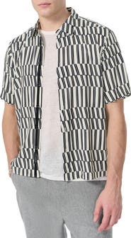 rag & bone Dalton Print Short Sleeve Button-Up Shirt