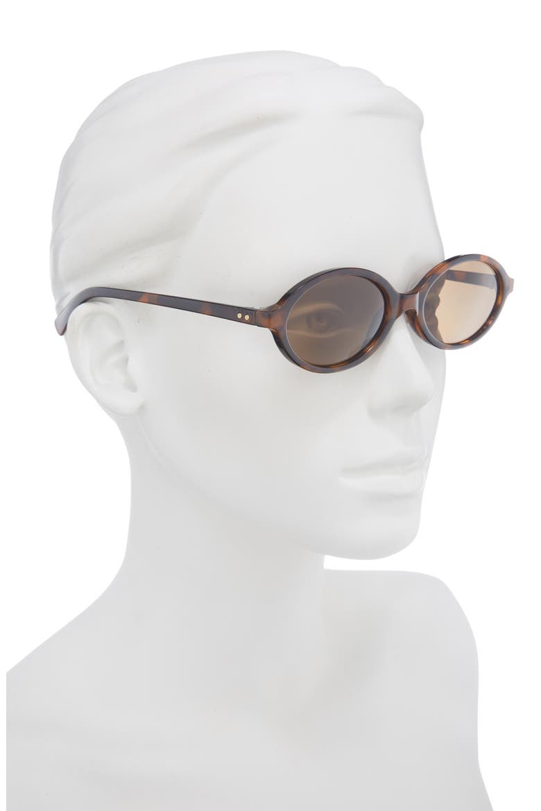 Retro Oval Sunglasses, Alternate, color, TORTOISE