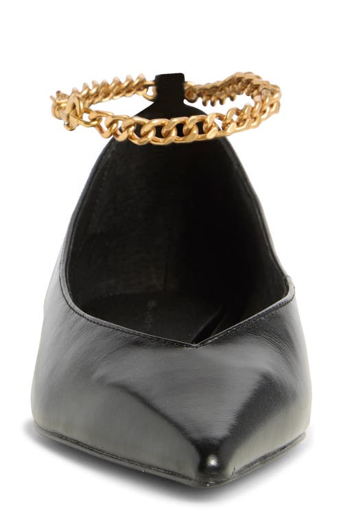 Rebecca Minkoff Ankle Chain Ballet Flat In Black