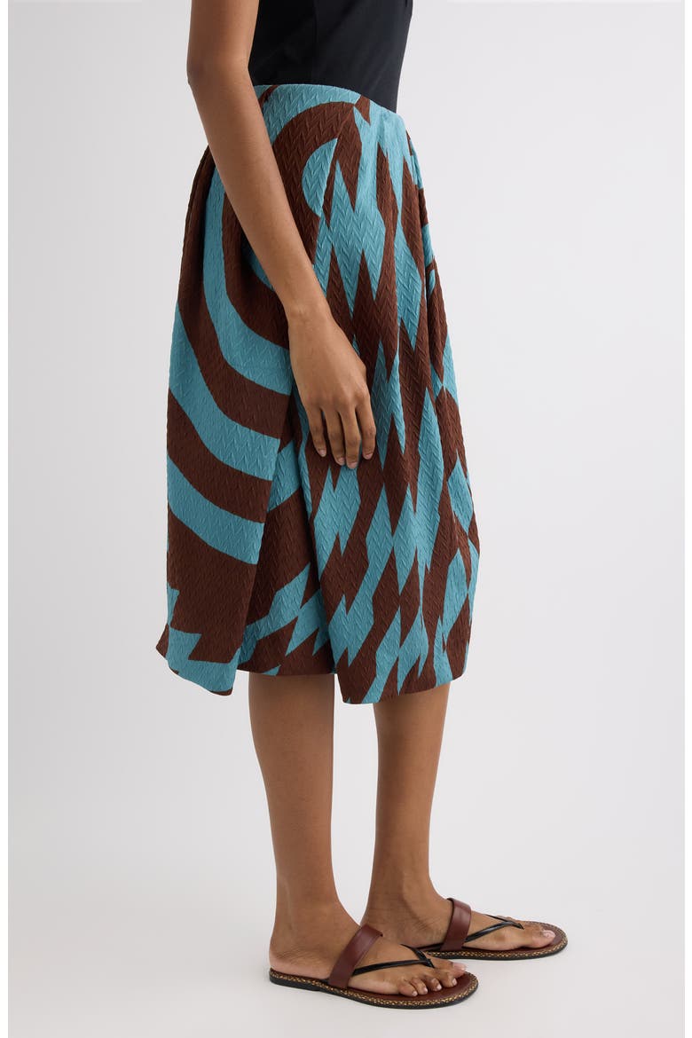 Saronga Geometric Print Silk Skirt, Alternate, color, RAF