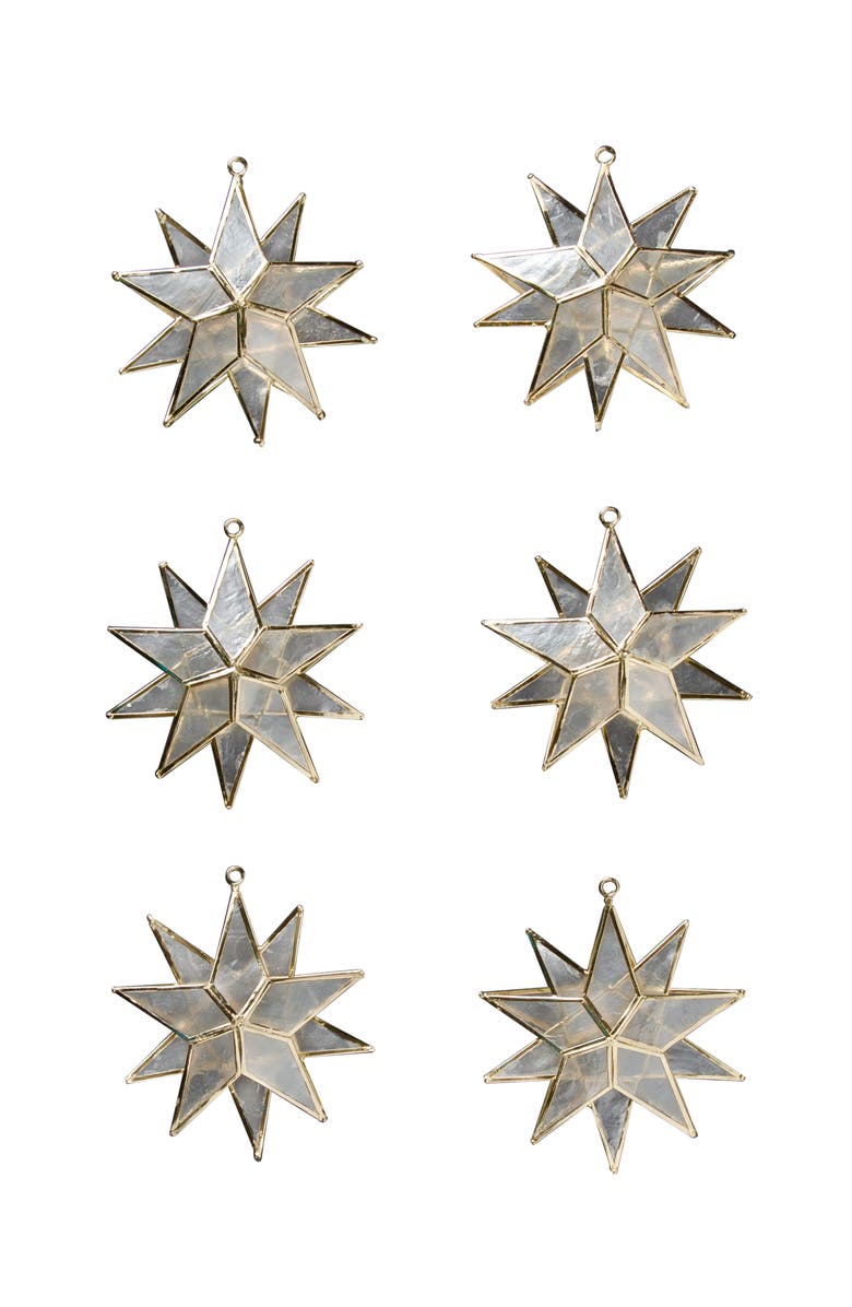 Balsam Hill Star Capiz Ornament Set, Main, color, 