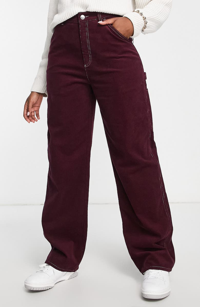 ASOS DESIGN Minimal Straight Leg Cargo Trousers, Main, color, 