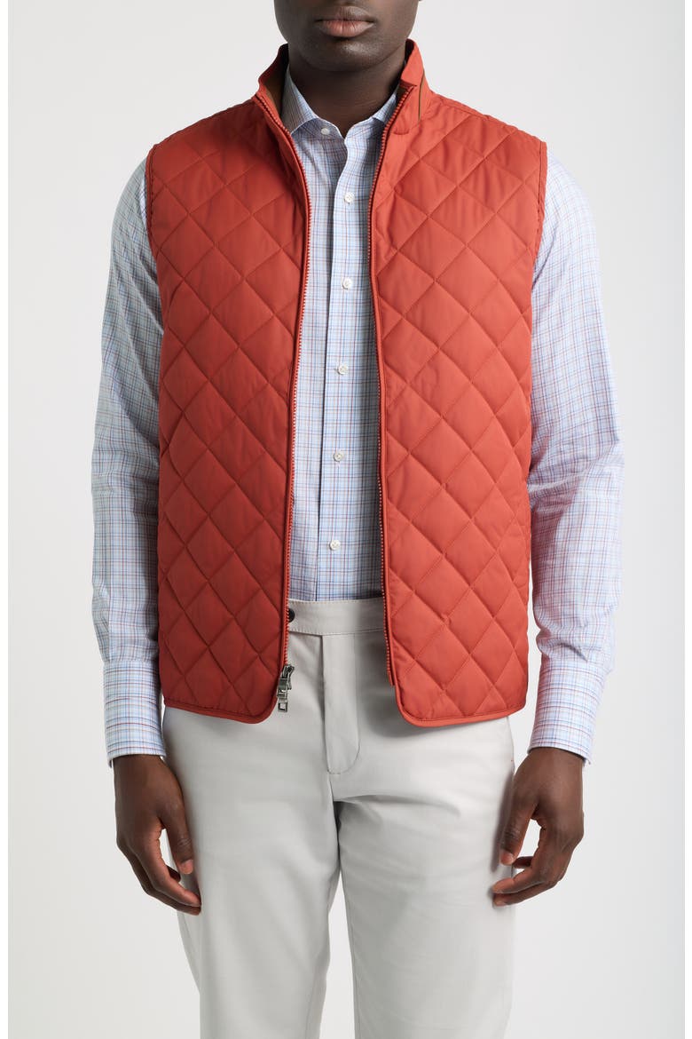 Essex Quilted Vest, Main, color, BURNT ORANGE