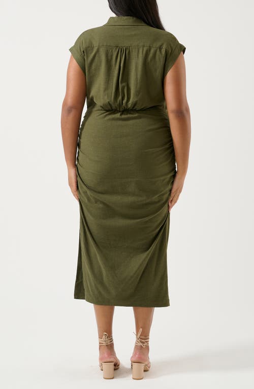 Estelle Desert Whisperer Midi Dress In Olive