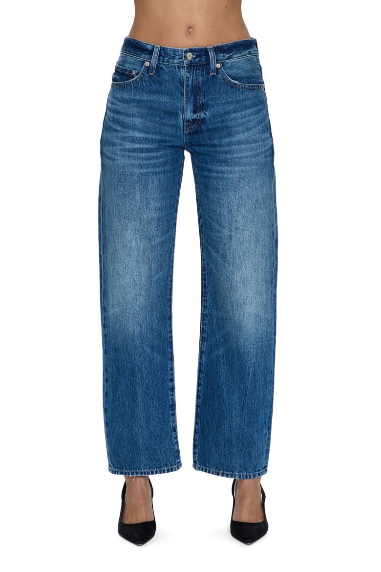 Lexi Distressed Studded Crop Barrel Jeans, Main, color, TRANSCEND
