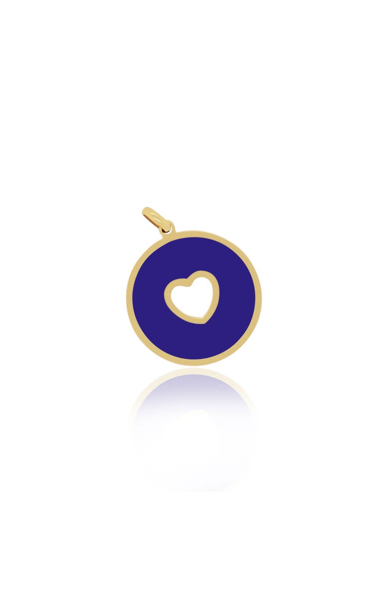 The Lovery Fine Jewelry Lapis Donut Heart Charm, Main, color, Lapis
