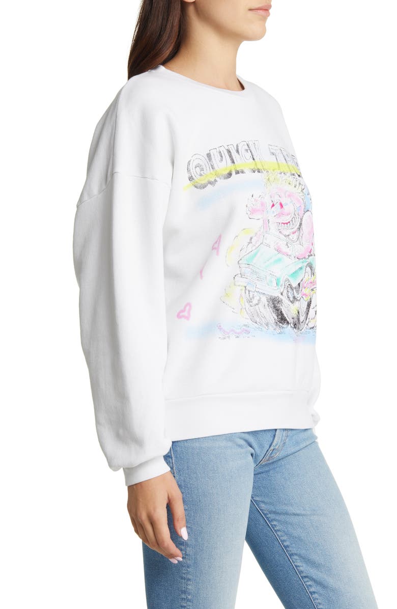MOTHER The Drop Square Stargazer Cotton Graphic Sweatshirt, Alternate, color, 