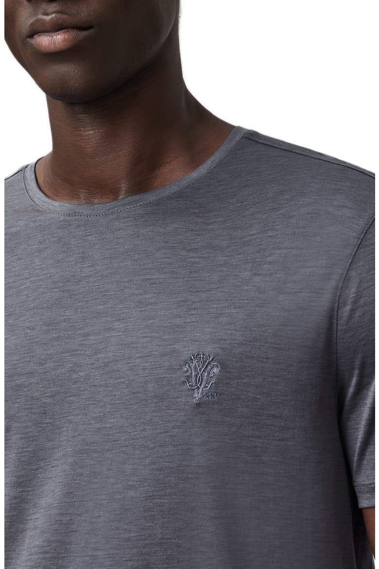 Amato Silk & Cotton T-Shirt, Alternate, color, SILVER