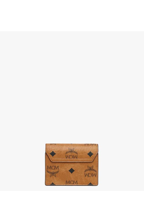 Mcm Tracy Chain Card Wallet In Brown
