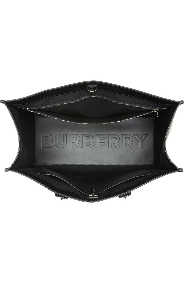 Burberry Denny Embossed Check Leather Tote, Alternate, color,