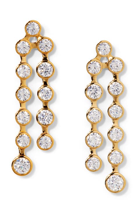 Brooklyn Cubic Zirconia Linear Drop Earrings