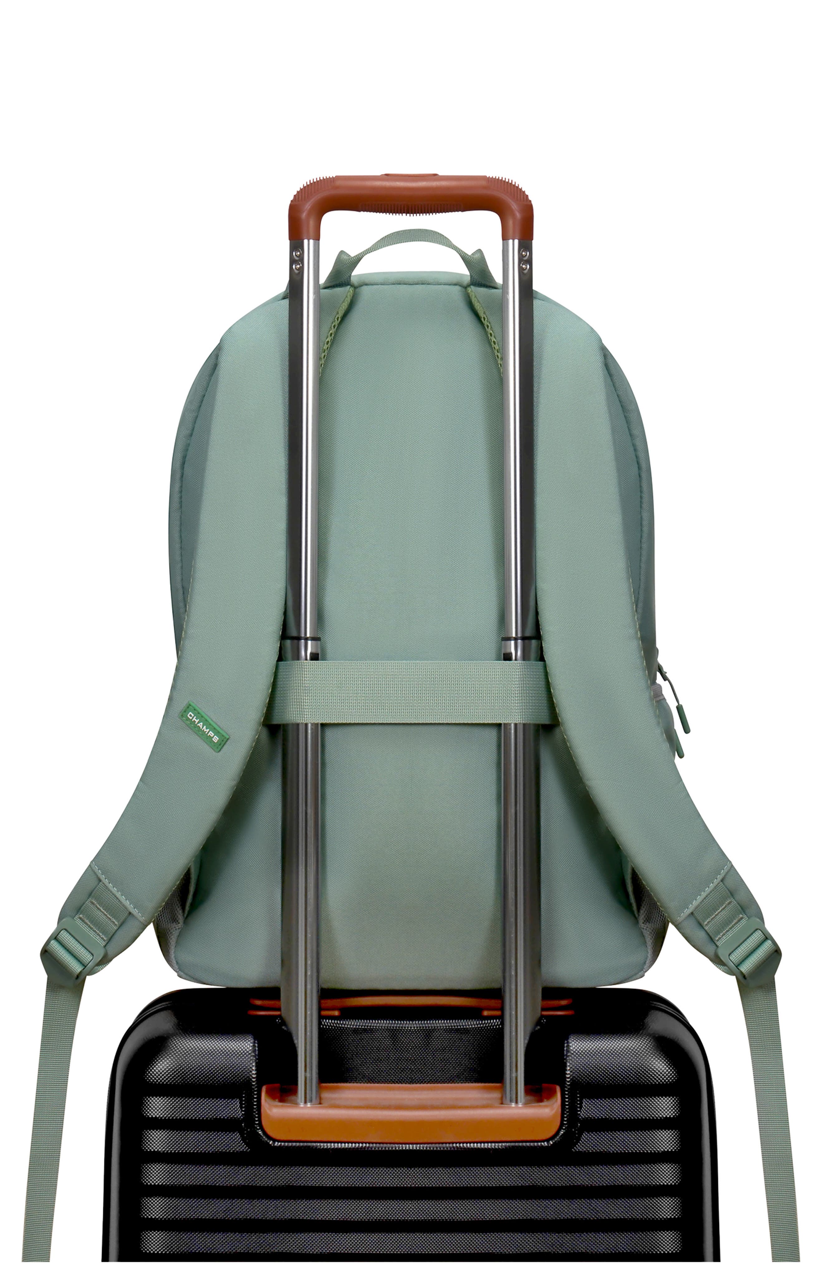 Essentials Nylon Backpack, Alternate, color, GREEN