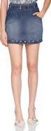 Avec Les Filles Belted Stud Miniskirt