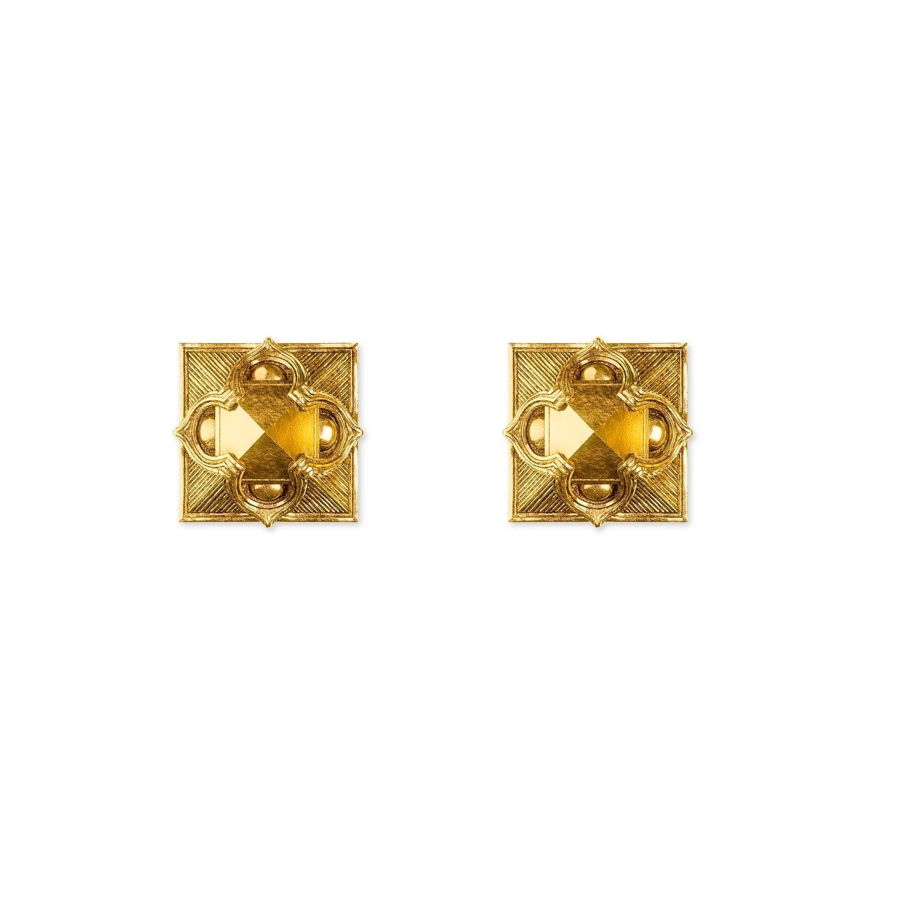 Astor & Orion Pyramid Studs Gold 